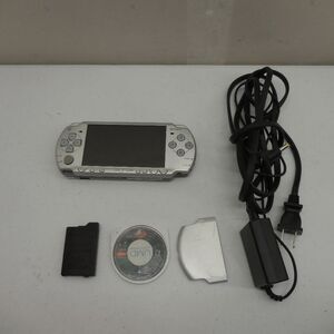 Sony PSP 2001 Silver w/New Battery Ghostbusters & Charger Tested & Working.